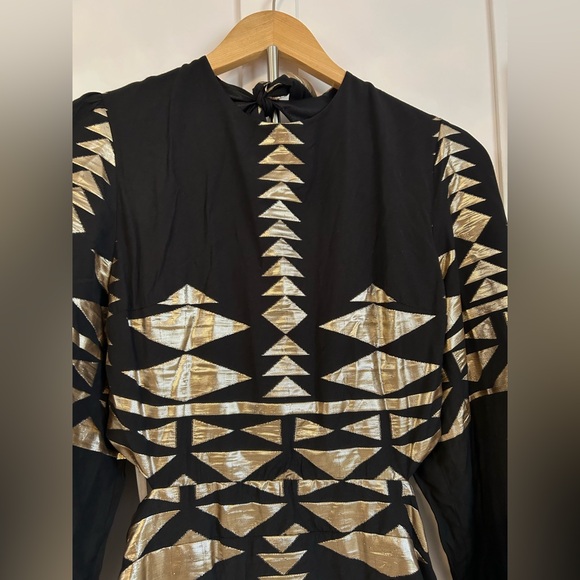 LACE The Label metallic gold and black embroidered dress - Picture 5 of 12